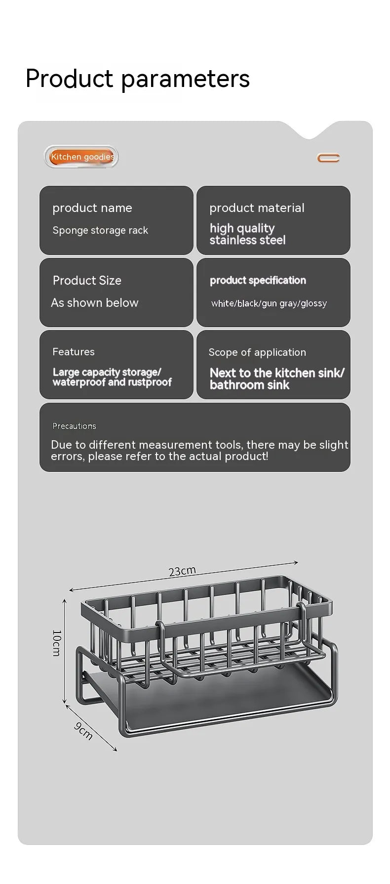 Multi-Functional Kitchen Sink Storage & Drainage Rack