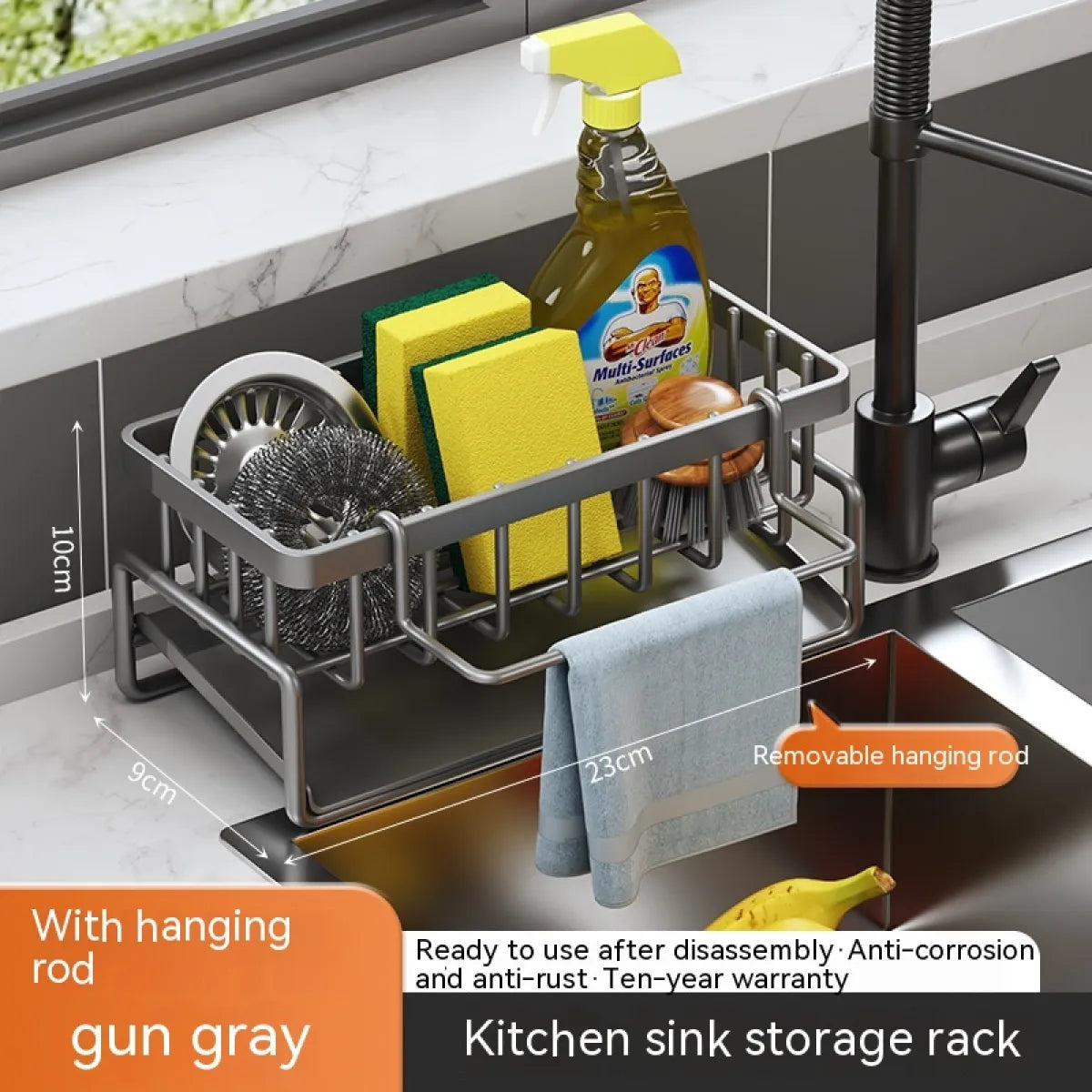 Multi-Functional Kitchen Sink Storage & Drainage Rack