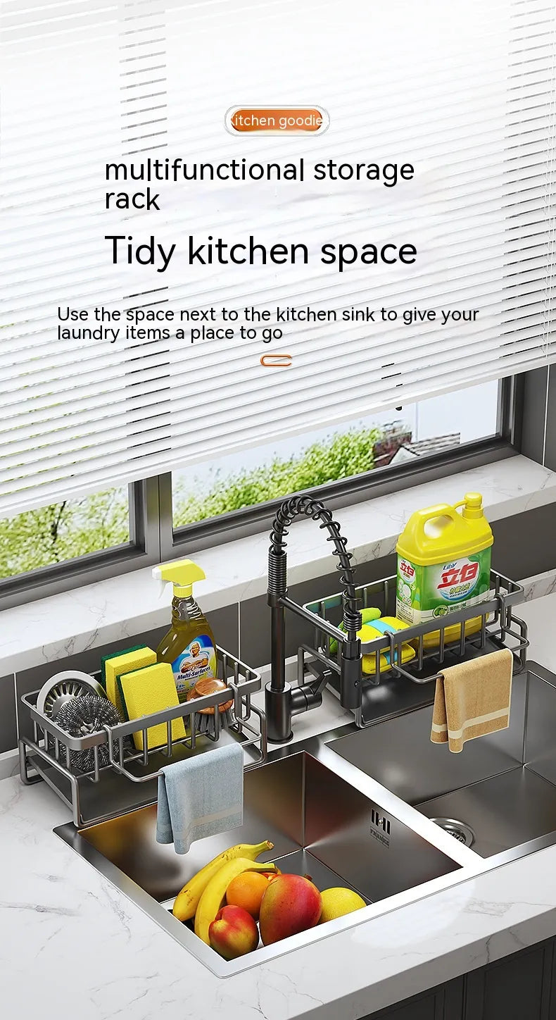 Multi-Functional Kitchen Sink Storage & Drainage Rack